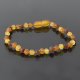 Amber bracelet baroque small multi beads new